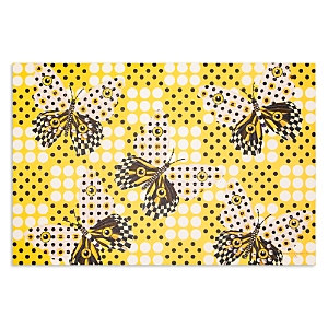 Mackenzie-childs Spot On Butterfly Floor Mat, 2' X 3' In Yellow