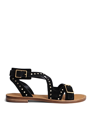 Zadig & Voltaire Cecelia Caprese Stud Strappy Sandal In Noir