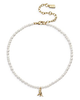 COACH - Rexy Imitation Pearl Choker Necklace , 12"-15"