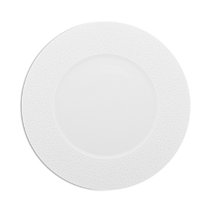 Degrenne Paris Perles De Rosee Round Dinner Plate In White