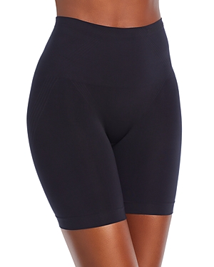 Shop Chantelle Smooth Comfort Mid Thigh Shaper Shorts In Black