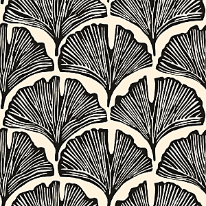 Tempaper Feather Palm Peel And Stick Wallpaper In Black