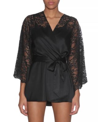 Fleur du Mal Venus Lace Angel Sleeve Robe | Bloomingdale's Women