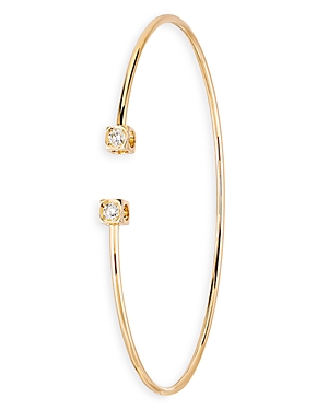 Dinh Van 18K Yellow Gold Le Cube Diamant Diamond Cuff Bracelet