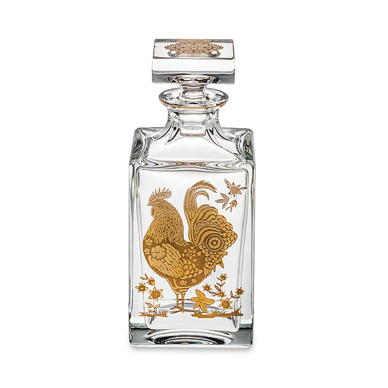 Vista Alegre Golden Rooster Whiskey Decanter In Gold