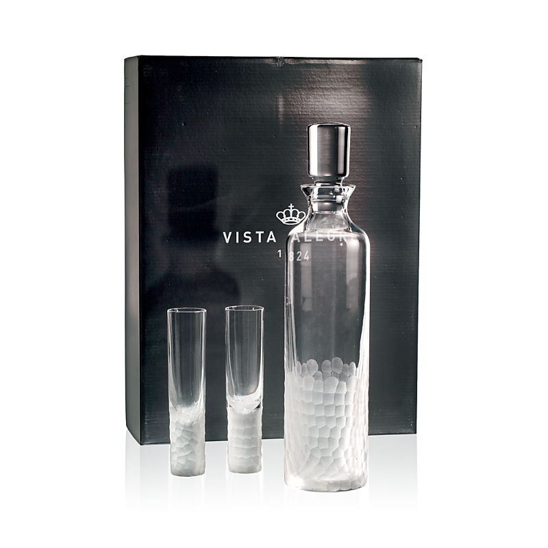 Vista Alegre Artic Case With Vodka Decanter And 4 Shot Glasses In Clear