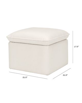 Cali Storage Ottoman in Eco Performance Fabric with USB port | Water Repellent & Stain Resistant