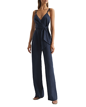 REISS EMILIA LINEN JUMPSUIT