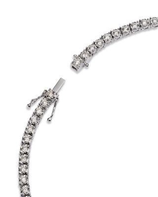 Diamond Tennis Necklace in 14K White Gold, 5.0 tcw