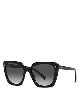 Prada - Polarized Low Bridge Fit Square Sunglasses, 55mm