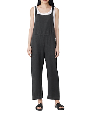 EILEEN FISHER ORGANIC LINEN ANKLE OVERALLS