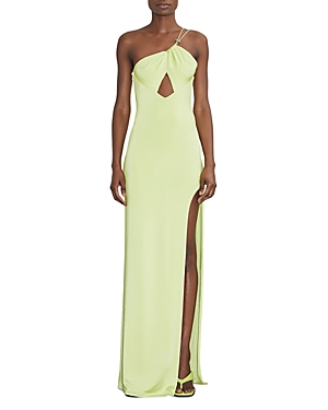 Et Ochs One-shoulder Cutout Stretch-jersey Gown In Firefly