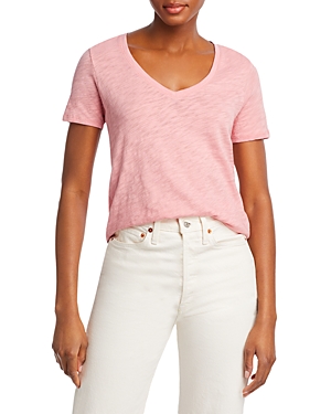 Atm Anthony Thomas Melillo Short Sleeve V-neck Tee In Juneberry