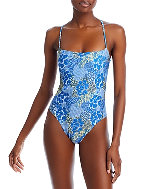 Peixoto Printed One Piece Swimsuit In Blue