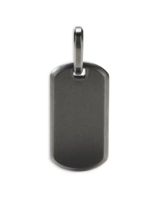 Men's Chevron Tag in Black Titanium, 27mm