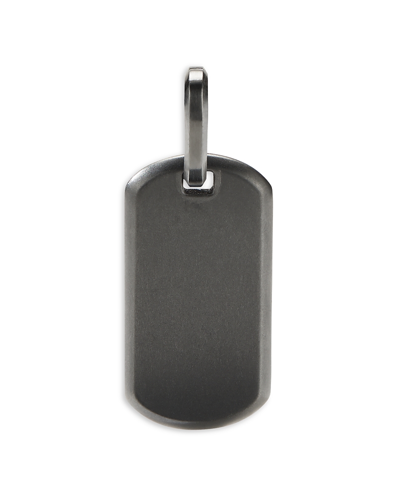 David Yurman Men's Chevron Tag in Black Titanium, 27mm · OS