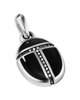 David Yurman - Men's Sterling Silver Cairo Onyx & Black Diamond Amulet Pendant