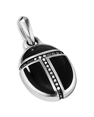 David Yurman Men's Sterling Silver Cairo Onyx & Black Diamond Amulet Pendant