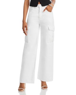 Agolde Minka Organic Cotton Cargo Denim In Milkshake