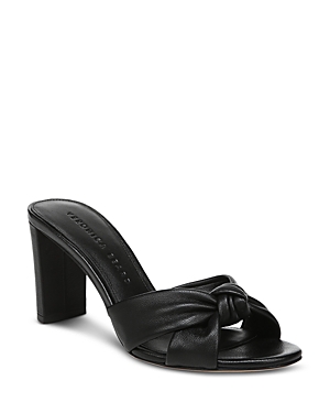 Veronica Beard Ganita Knotted Leather Sandals In Black