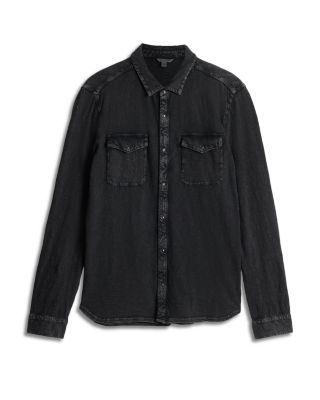 Arvon Cotton Textured Knit Button Down Western Shirt 