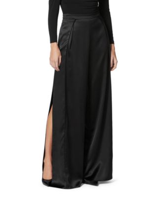 Hervé Léger - Icon High Waist Silk Wide Leg Pants