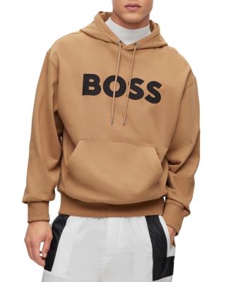 Boss Sullivan Cotton Logo Print Regular Fit Hoodie