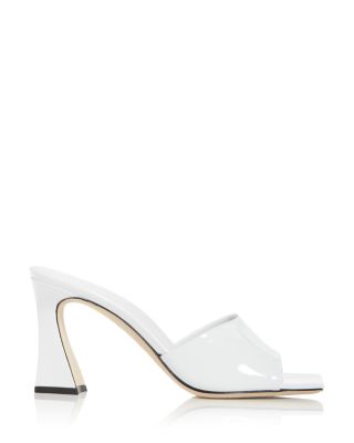 Women's Square Toe High Heel Slide Sandals