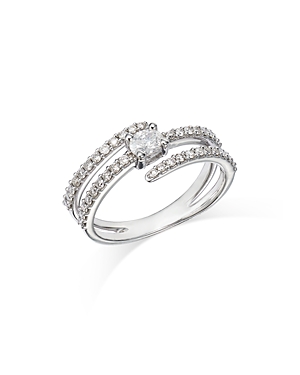 Bloomingdale's Diamond Pave Bypass Ring in 14K White Gold, 0.58 ct. t.w. - 100% Exclusive