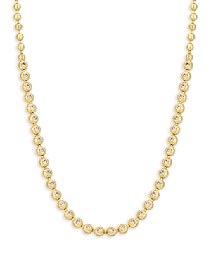 Luv Aj Pave Ball Chain Necklace, 16 In Gold