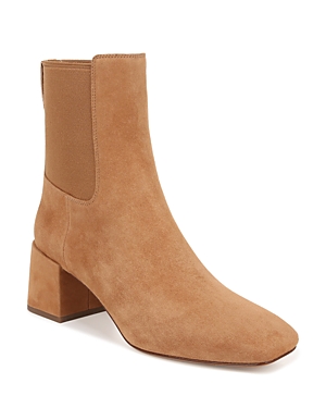 Vince Kimmy Block-heel Leather Ankle Boots In Tan