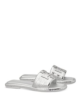 Silver Slides for Women - Bloomingdale's