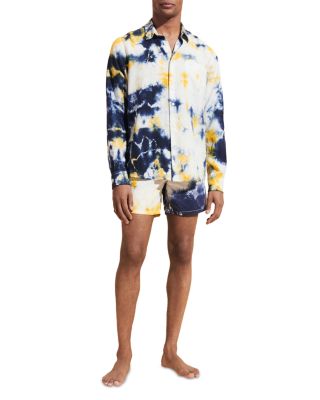 Caroubis Linen Tie Dyed Button Down Shirt