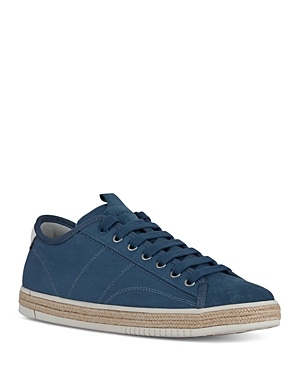 Shop Geox Men's Pieve Lace Up Sneakers In Medium Blue