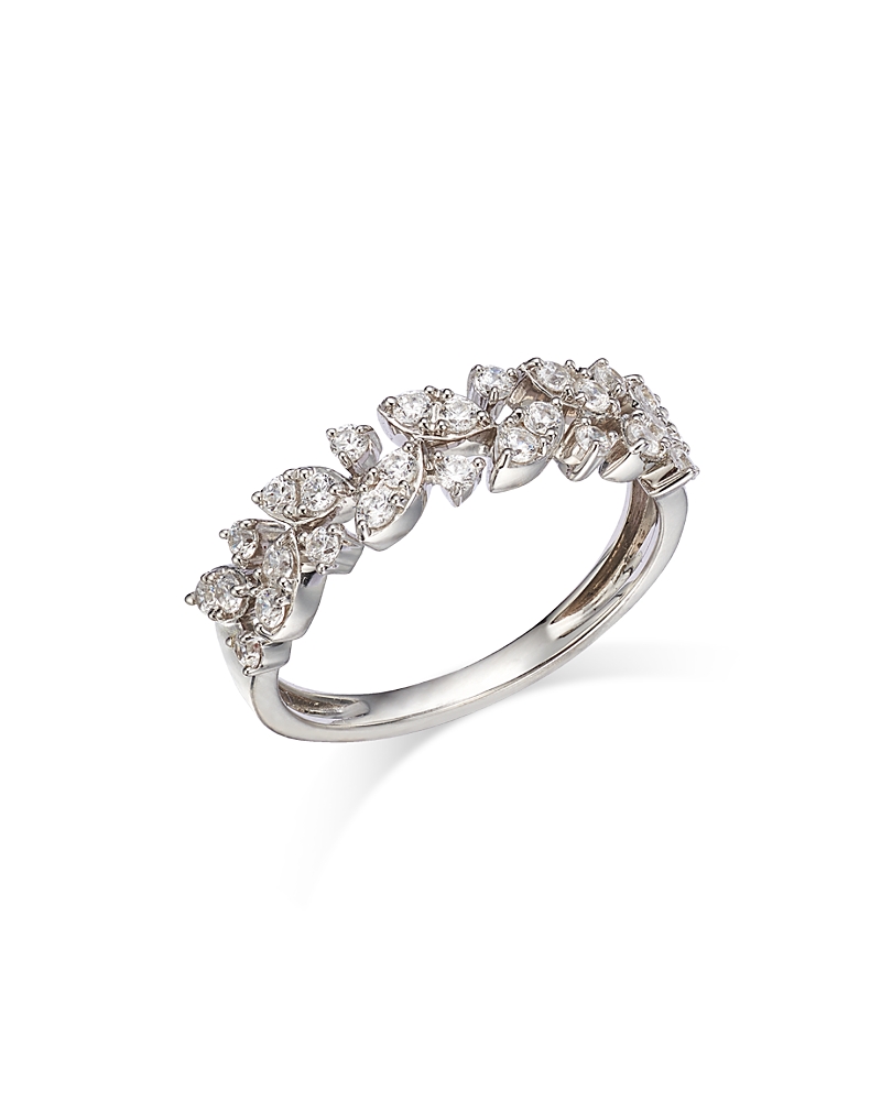 Bloomingdale's Fine Collection Diamond Leaf Band in 14K White Gold, 0.50 tcw