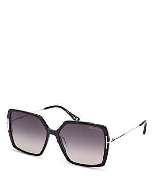 Shop Tom Ford Joanna Butterfly Sunglasses, 59mm In Black/gray Gradient