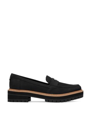 Women&#39;s Cara Slip On Lug Platform Penny Loafer Flats