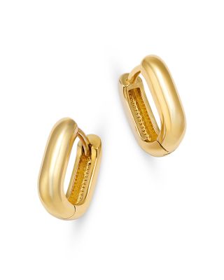 Zoë Chicco - 14K Yellow Gold Simple Gold Polished Oval Huggie Hoop Earrings