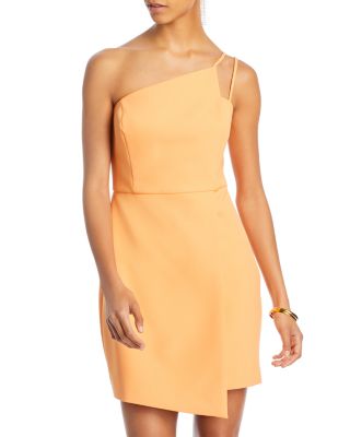 open lace back dress One Shoulder Mini Dress  BCBGMAXAZRIA