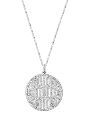 Bloomingdale's Diamond Medallion Pendant Necklace In 14k White Gold, 1.0 Ct. T.w. - 100% Exclusive