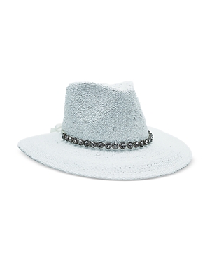Nikki Beach Krystal Toyo Straw Hat In Blue