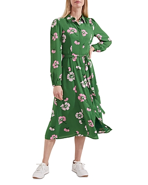 Hobbs London Petite Savannah Dress In Green Multi