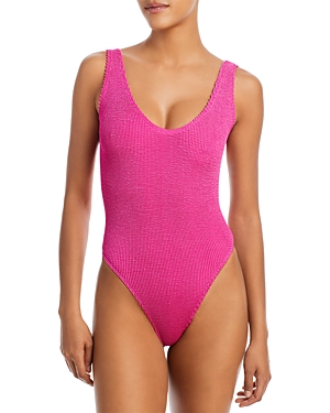 Shop Bondeye Bond-eye The Mara One Piece Swimsuit In Fuchsia Shimmer