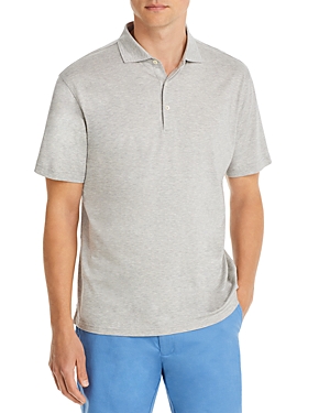 Shop Peter Millar Crown Crafted Excursionist Short Sleeve Polo Shirt In Gale Grey