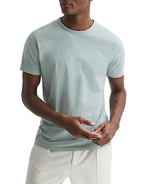 Reiss Mens Light Sage Melrose Regular-fit Cotton-jersey T-shirt In Light Sage