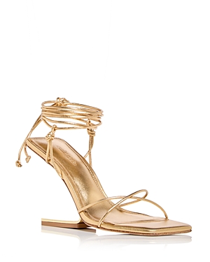 Cult Gaia Women's Lotus Lace Up Sandals In Gold