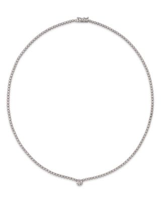 Bloomingdale's Fine Collection - Diamond Solitaire Tennis Necklace in 14K White Gold, 2.30 tcw