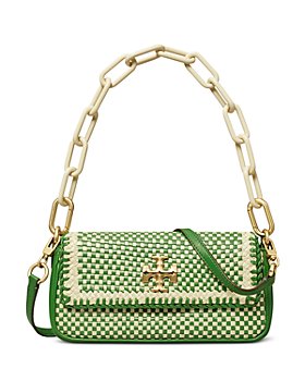 Handbag Tory Burch Green in Wicker - 23822007