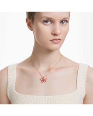 Idyllia Flower Crystal Pendant Necklace, 15-17"