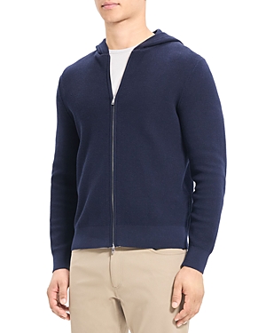 Shop Theory Myhlo Zip Front Hoodie In Baltic